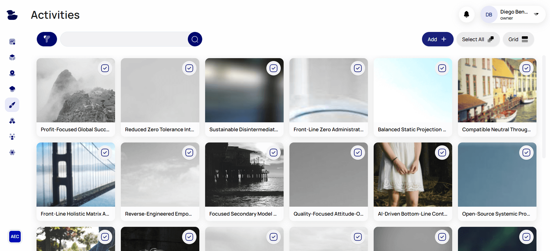 Activity Management Interface