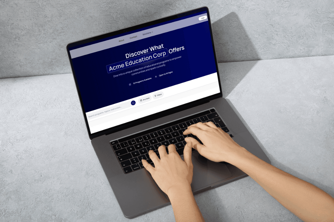 Custom Landing Page Mockup